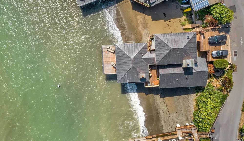 overhead drone shot